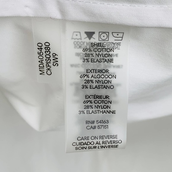 NWT CalvinKlein Button-Down Cropped Shirt Size XS - Picture 10 of 10